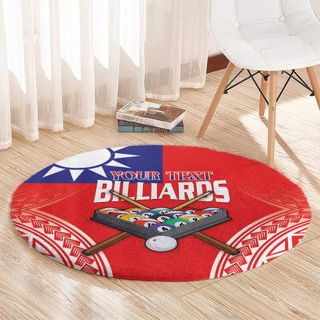 Personalised Taiwan Billiards Round Carpet Eight-ball Pool Polynesia Tattoo - Polynesian Pride