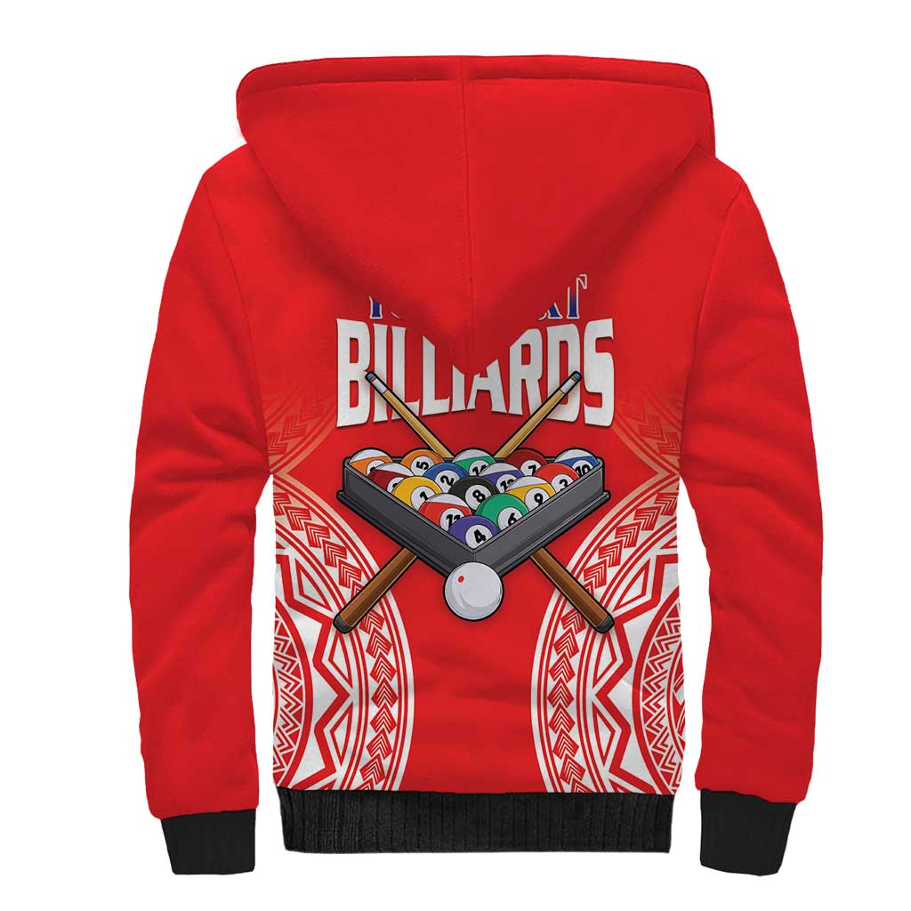 Personalised Taiwan Billiards Sherpa Hoodie Eight-ball Pool Polynesia Tattoo - Polynesian Pride