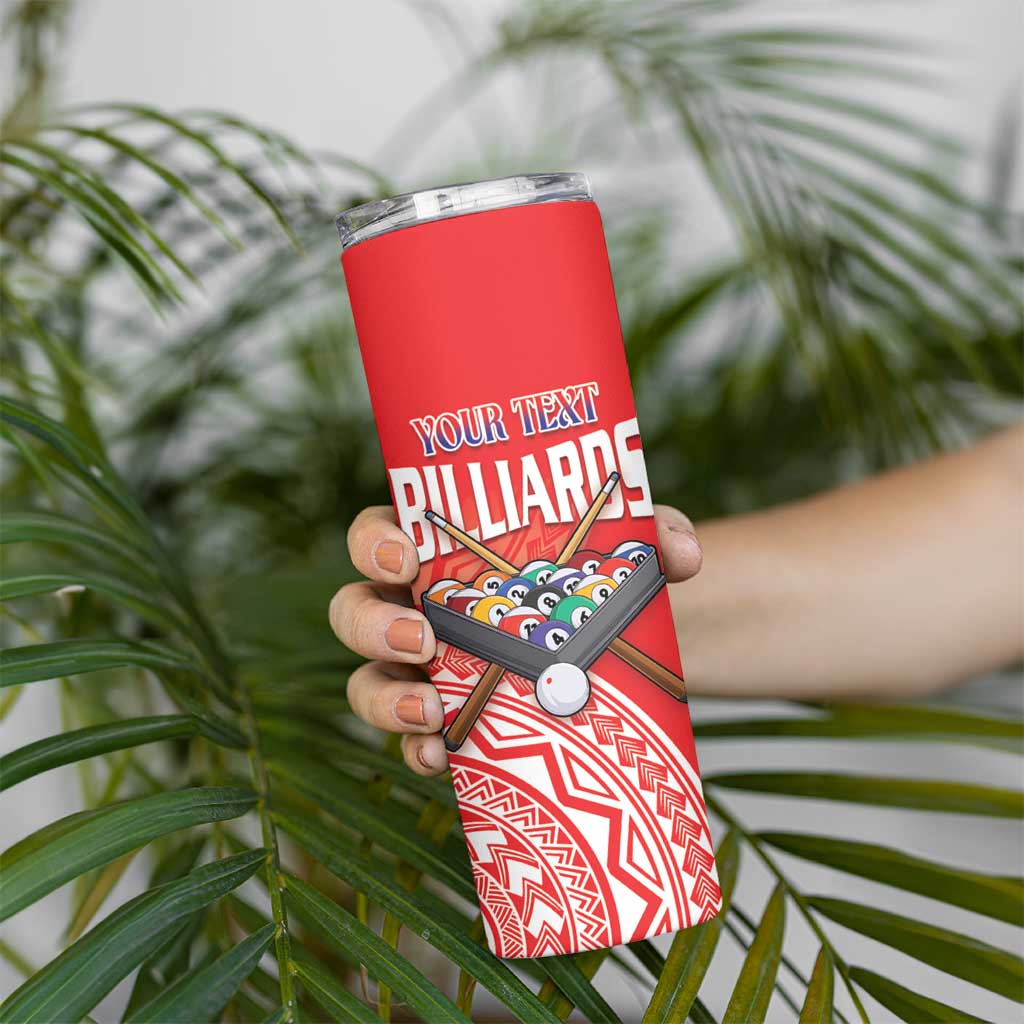 Personalised Taiwan Billiards Skinny Tumbler Eight-ball Pool Polynesia Tattoo - Polynesian Pride