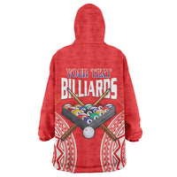 Personalised Taiwan Billiards Wearable Blanket Hoodie Eight-ball Pool Polynesia Tattoo - Polynesian Pride