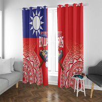 Personalised Taiwan Billiards Window Curtain Eight-ball Pool Polynesia Tattoo - Polynesian Pride