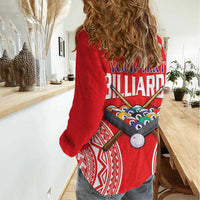 Personalised Taiwan Billiards Women Casual Shirt Eight-ball Pool Polynesia Tattoo - Polynesian Pride