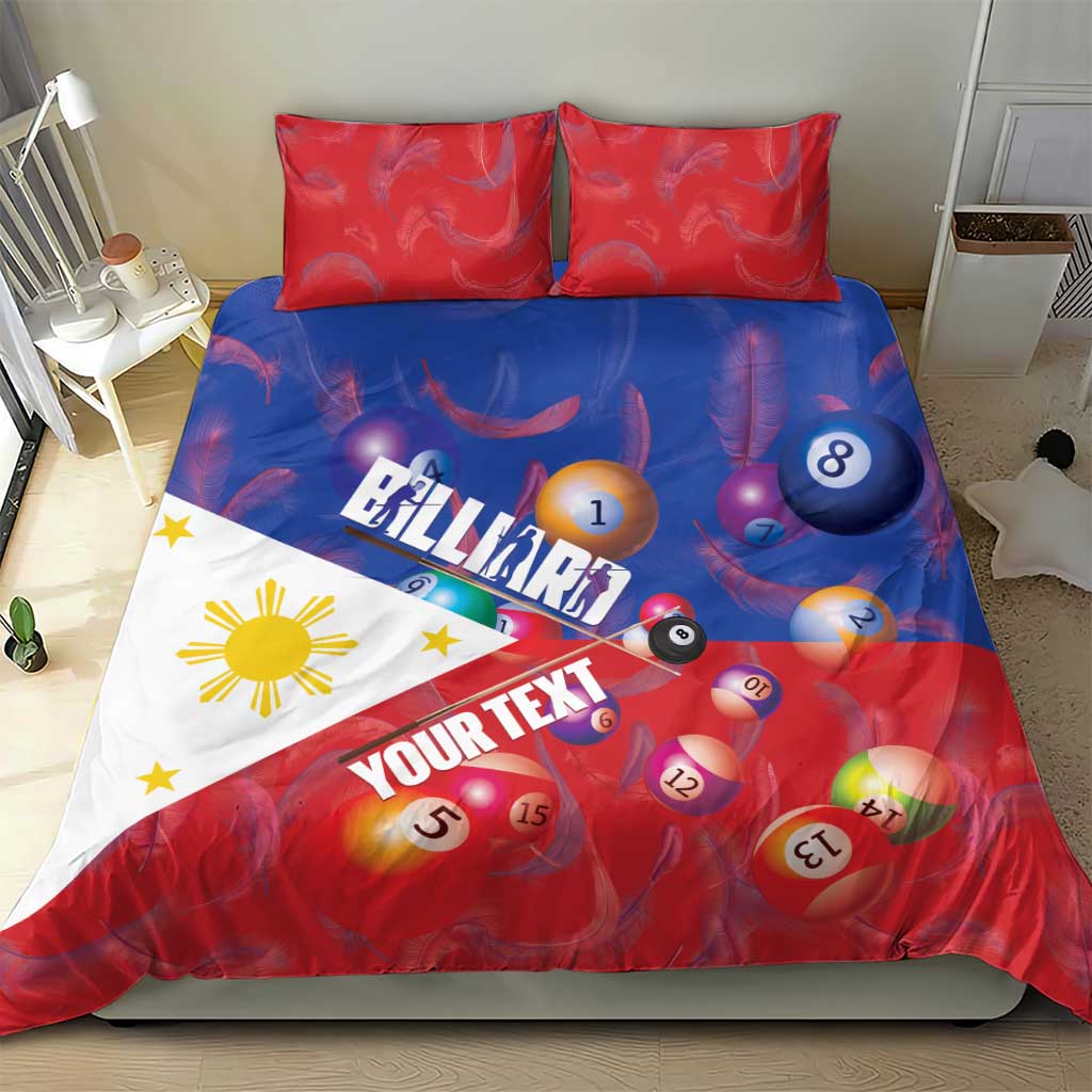 Personalised Philippines Billiards Bedding Set Cue With Balls Flag Style - Polynesian Pride
