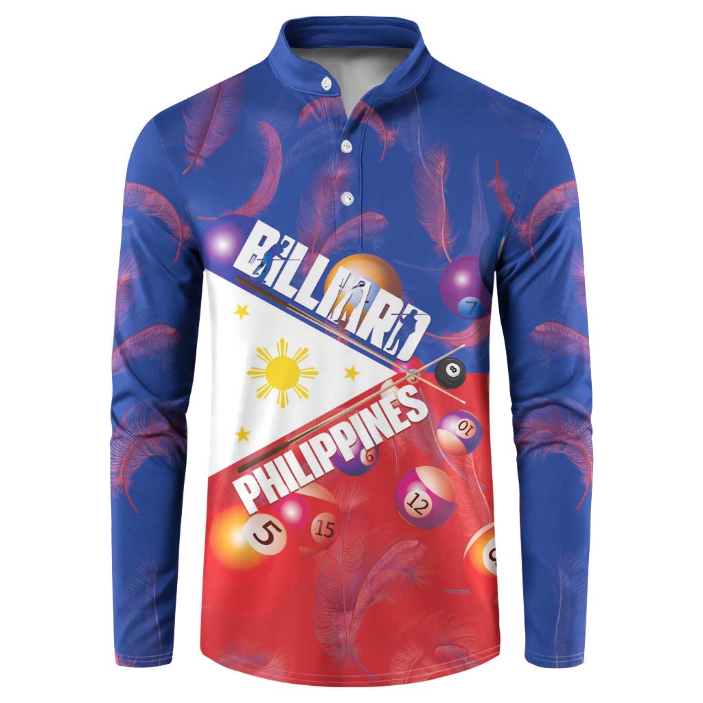 Personalised Philippines Billiards Button Sweatshirt Cue With Balls Flag Style LT14 Red - Polynesian Pride