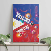 Personalised Philippines Billiards Canvas Wall Art Cue With Balls Flag Style - Polynesian Pride