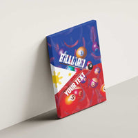 Personalised Philippines Billiards Canvas Wall Art Cue With Balls Flag Style - Polynesian Pride