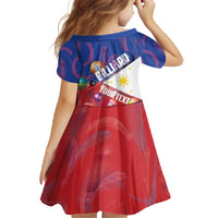 Personalised Philippines Billiards Family Matching Off The Shoulder Long Sleeve Dress and Hawaiian Shirt Cue With Balls Flag Style - Polynesian Pride