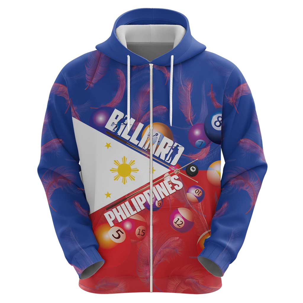 Personalised Philippines Billiards Hoodie Cue With Balls Flag Style - Polynesian Pride