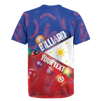 Personalised Philippines Billiards Rugby Jersey Cue With Balls Flag Style - Polynesian Pride