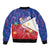 Personalised Philippines Billiards Sleeve Zip Bomber Jacket Cue With Balls Flag Style - Polynesian Pride
