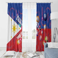 Personalised Philippines Billiards Window Curtain Cue With Balls Flag Style - Polynesian Pride