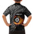 Personalised New Zealand Billiards Family Matching Tank Maxi Dress and Hawaiian Shirt Maori Fern On Fire 8 Ball - Polynesian Pride