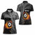 Personalised New Zealand Billiards Women Polo Shirt Maori Fern On Fire 8 Ball - Polynesian Pride