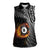 Personalised New Zealand Billiards Women Sleeveless Polo Shirt Maori Fern On Fire 8 Ball - Polynesian Pride