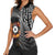 Personalised New Zealand Billiards Women Sleeveless Polo Shirt Maori Fern On Fire 8 Ball - Polynesian Pride