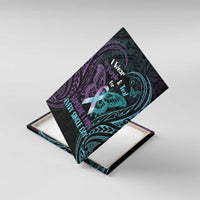 Suicide Awareness Memorial Canvas Wall Art I Wear Purple and Teal For Someone I Miss - Polynesian Pride