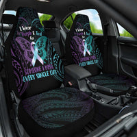 Suicide Awareness Memorial Car Seat Cover I Wear Purple and Teal For Someone I Miss - Polynesian Pride
