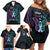 Suicide Awareness Memorial Family Matching Off Shoulder Short Dress and Hawaiian Shirt I Wear Purple and Teal For Someone I Miss - Polynesian Pride