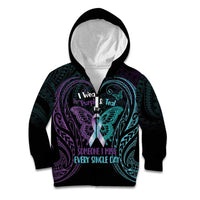 Suicide Awareness Memorial Kid Hoodie I Wear Purple and Teal For Someone I Miss - Polynesian Pride