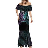 Suicide Awareness Memorial Mermaid Dress I Wear Purple and Teal For Someone I Miss - Polynesian Pride