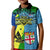 Malampa Fiji Day Kid Polo Shirt Together We Grow Proud Polynesian Tapa Artsy LT14 Kid Blue - Polynesian Pride
