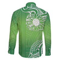 Polynesia Depression Awareness Family Matching Mermaid Dress and Hawaiian Shirt Sunflower Green Ribbons Polynesian Tattoo