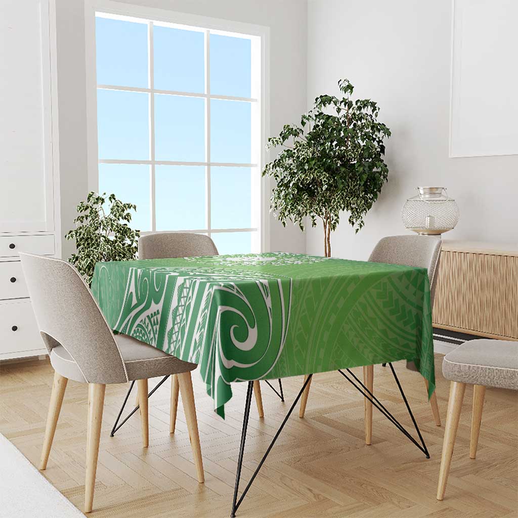 Polynesia Depression Awareness Tablecloth Sunflower Green Ribbons Polynesian Tattoo