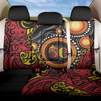 Celebrating 50 Years Papua New Guinea Back Car Seat Cover Aboriginal Mix Papuan Pattern LT14 One Size Red - Polynesian Pride