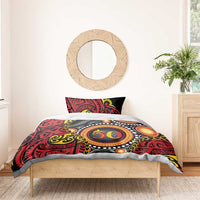 Celebrating 50 Years Papua New Guinea Bedding Set Aboriginal Mix Papuan Pattern - Polynesian Pride