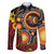 Celebrating 50 Years Papua New Guinea Family Matching Long Sleeve Bodycon Dress and Hawaiian Shirt Aboriginal Mix Papuan Pattern - Polynesian Pride