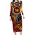 Celebrating 50 Years Papua New Guinea Family Matching Long Sleeve Bodycon Dress and Hawaiian Shirt Aboriginal Mix Papuan Pattern - Polynesian Pride