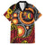 Celebrating 50 Years Papua New Guinea Family Matching Off Shoulder Maxi Dress and Hawaiian Shirt Aboriginal Mix Papuan Pattern - Polynesian Pride