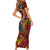 Celebrating 50 Years Papua New Guinea Family Matching Short Sleeve Bodycon Dress and Hawaiian Shirt Aboriginal Mix Papuan Pattern - Polynesian Pride