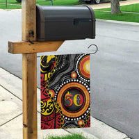 Celebrating 50 Years Papua New Guinea Garden Flag Aboriginal Mix Papuan Pattern - Polynesian Pride