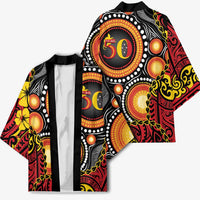 Celebrating 50 Years Papua New Guinea Kimono Aboriginal Mix Papuan Pattern LT14 - Polynesian Pride
