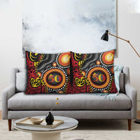 Celebrating 50 Years Papua New Guinea Pillow Cover Aboriginal Mix Papuan Pattern LT14 - Polynesian Pride