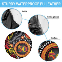 Celebrating 50 Years Papua New Guinea Spare Tire Cover Aboriginal Mix Papuan Pattern LT14 - Polynesian Pride