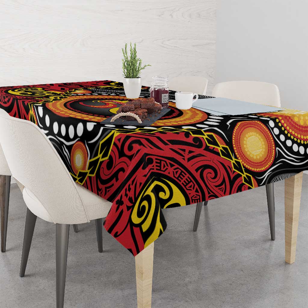 Celebrating 50 Years Papua New Guinea Tablecloth Aboriginal Mix Papuan Pattern - Polynesian Pride