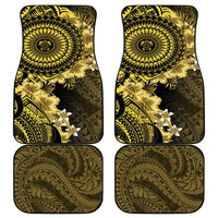 Vanuatu Car Mats Hibisus Polynesian Pattern Gold - Polynesian Pride