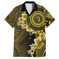 Vanuatu Family Matching Puletasi and Hawaiian Shirt Hibisus Polynesian Pattern Gold - Polynesian Pride