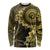 Vanuatu Long Sleeve Shirt Hibisus Polynesian Pattern Gold - Polynesian Pride