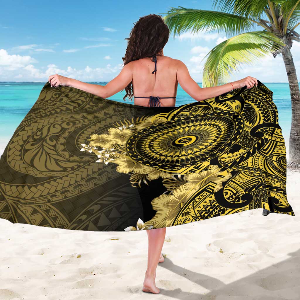 Vanuatu Sarong Hibisus Polynesian Pattern Gold - Polynesian Pride