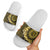 Vanuatu Slide Sandals Hibisus Polynesian Pattern Gold - Polynesian Pride