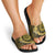 Vanuatu Slide Sandals Hibisus Polynesian Pattern Gold - Polynesian Pride