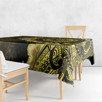 Vanuatu Tablecloth Hibisus Polynesian Pattern Gold - Polynesian Pride