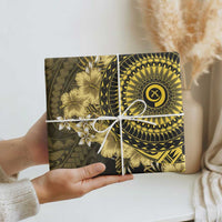 Vanuatu Wrapping Paper Hibisus Polynesian Pattern Gold - Polynesian Pride