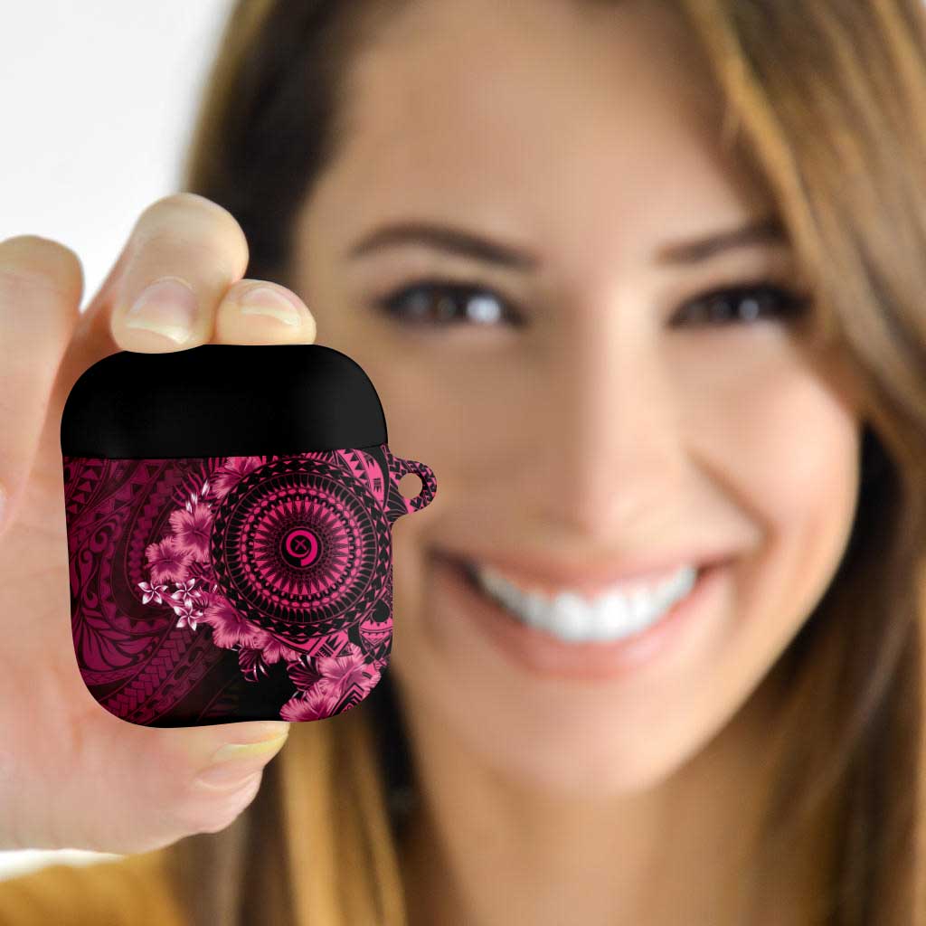 Vanuatu AirPods Case Hibisus Polynesian Pattern Pink - Polynesian Pride