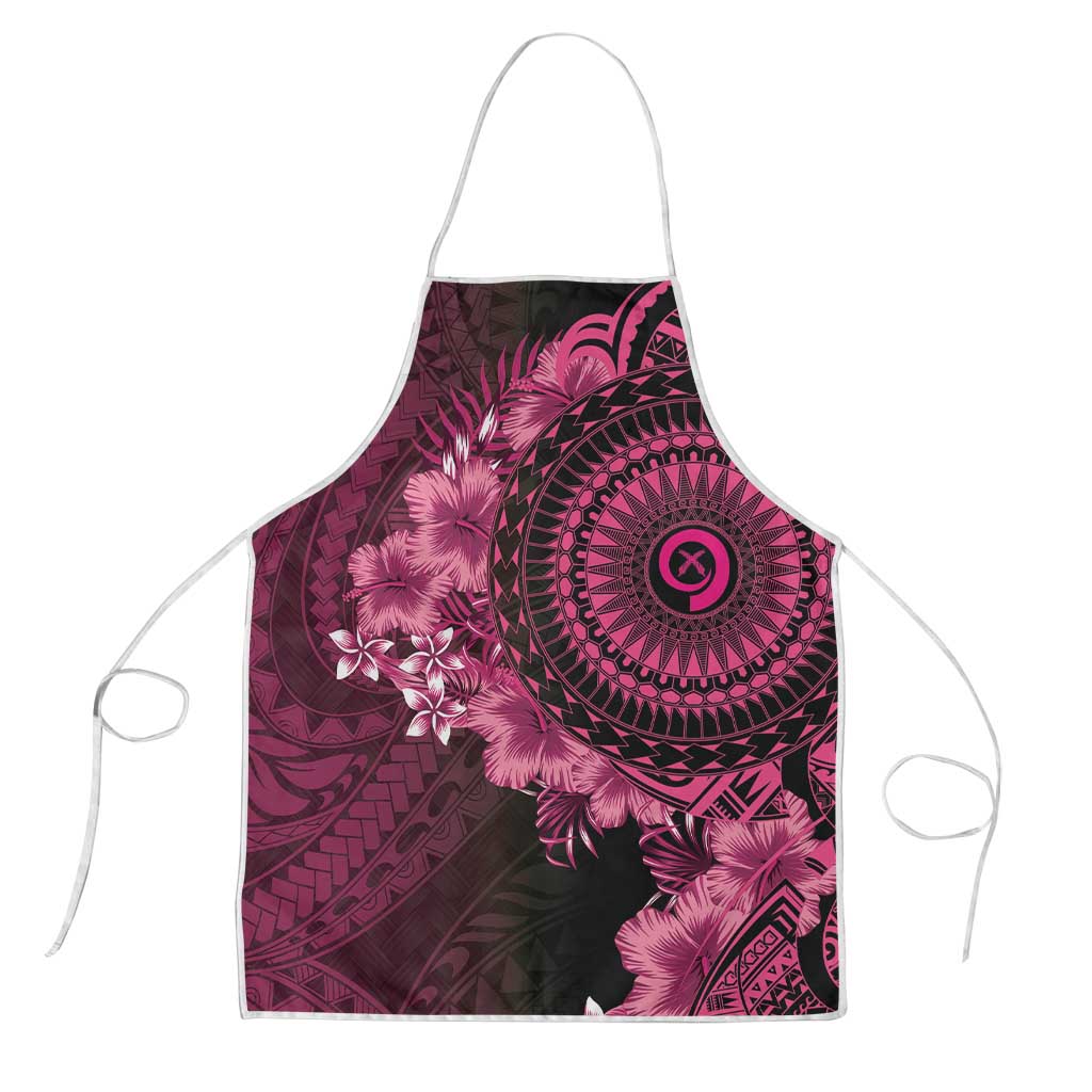 Vanuatu Apron Hibisus Polynesian Pattern Pink - Polynesian Pride