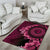 Vanuatu Area Rug Hibisus Polynesian Pattern Pink - Polynesian Pride