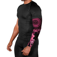 Vanuatu Arm Sleeves Hibisus Polynesian Pattern Pink - Polynesian Pride